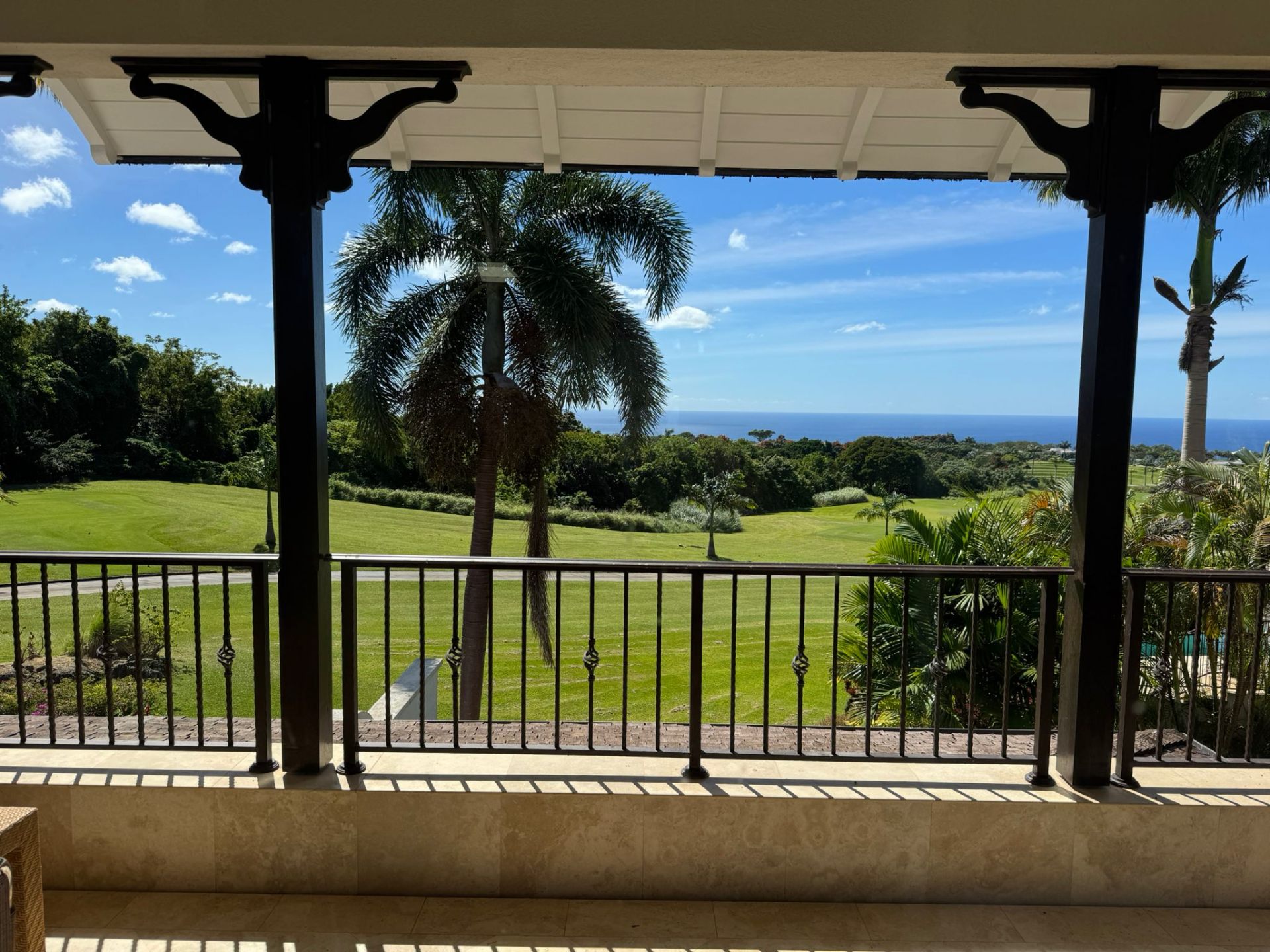 Villa terrace with panoramic ocean view
